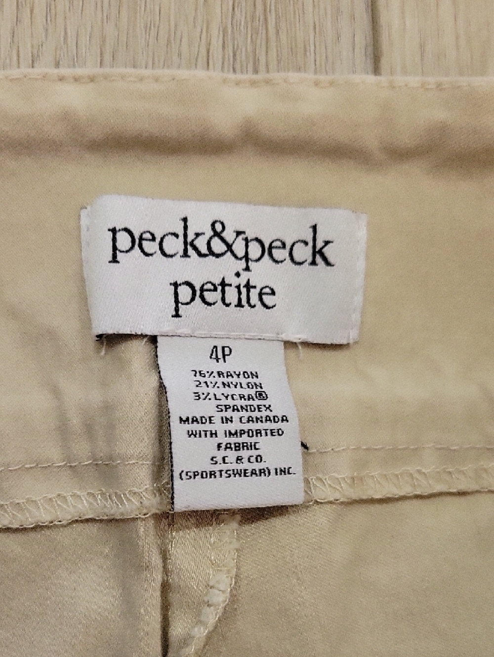 Peck & Peck Women's Cream Bermuda Shorts - Picture 2 of 2